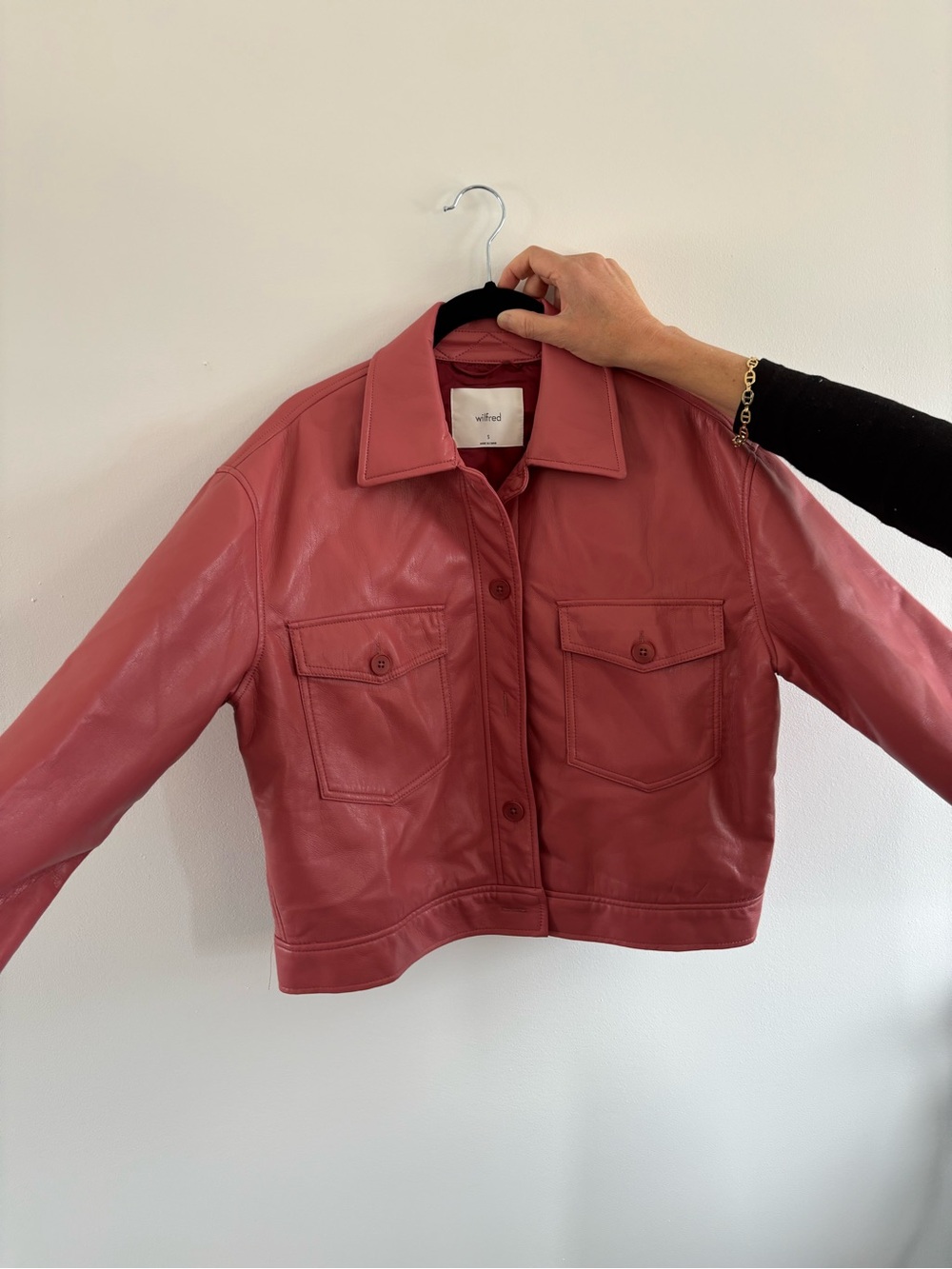Wilfred Dusty Rose Leather Jacket